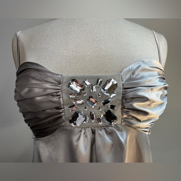 Venus Silver Satin Embellished Babydoll Cami – Size Medium (NWOT) - Picture 2 of 4